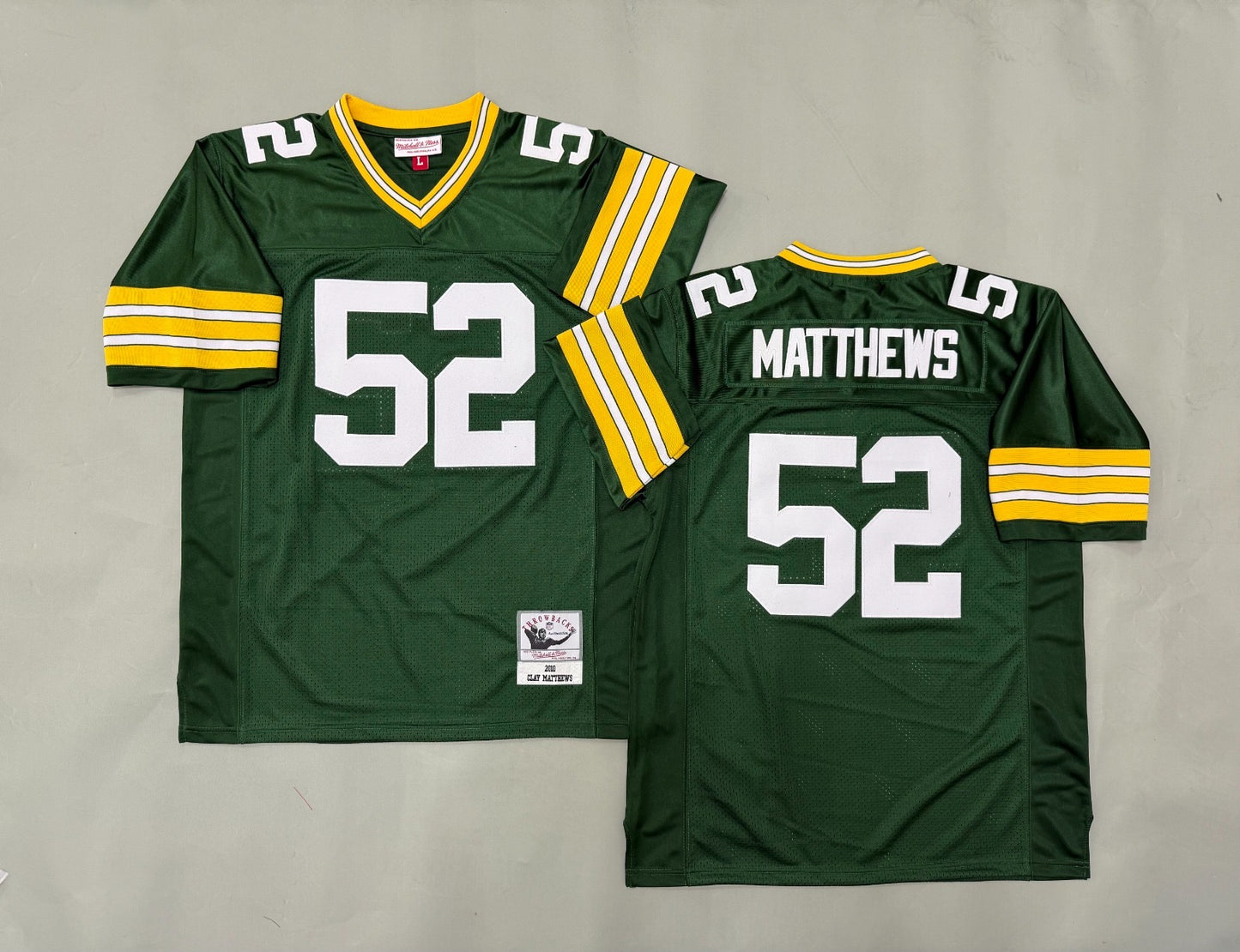 GREEN BAY PACKERS CLAY MATTHEWS GREEN VINTAGE JERSEY