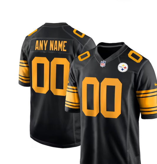 Pittsburgh Steelers Nike Alternate Custom Game Jersey - Black