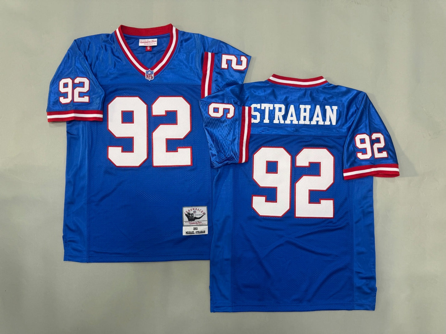 NEW YORK GIANTS MICHAEL STRAHAN BLUE VINTAGE JERSEY