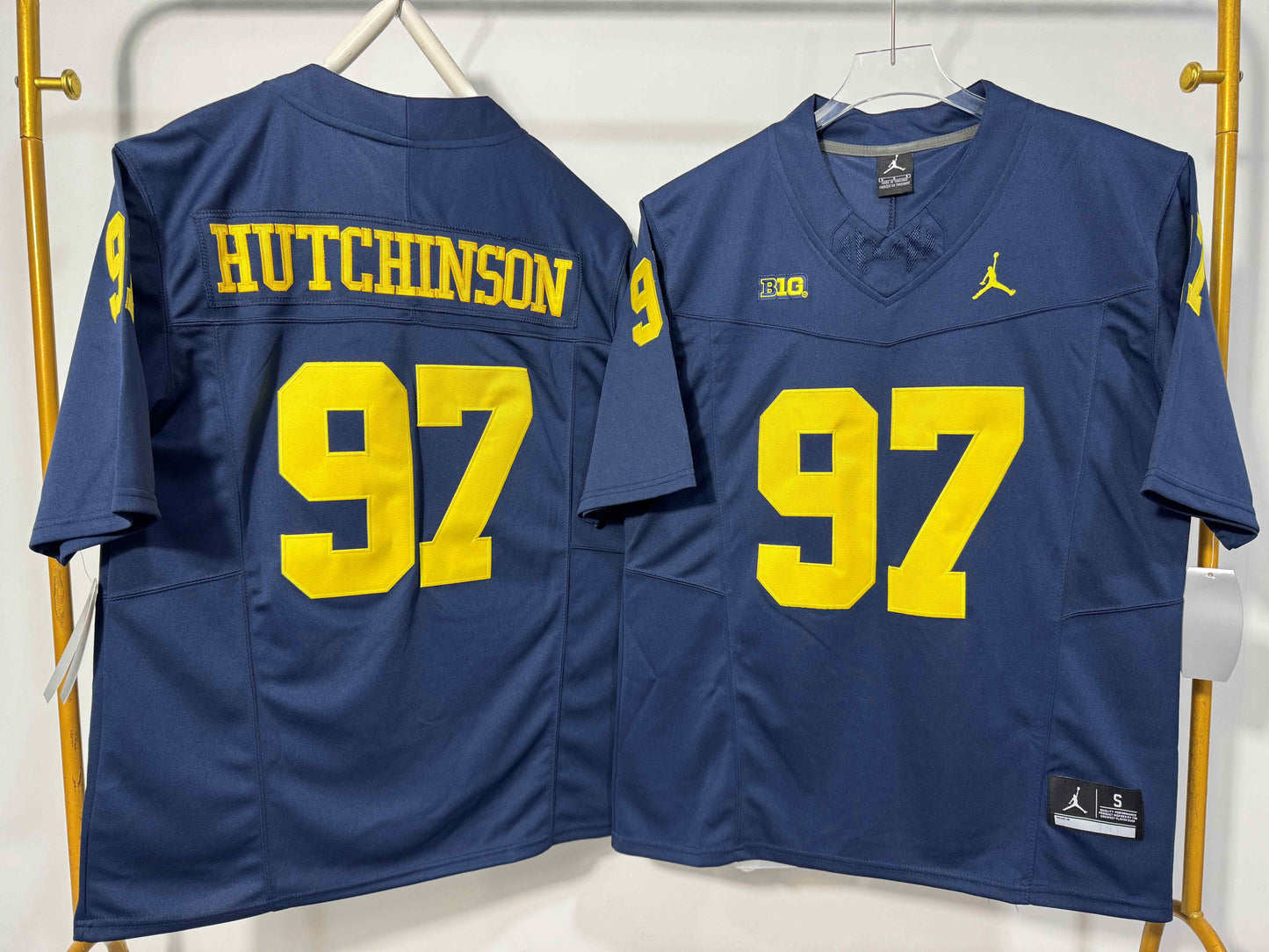 MICHIGAN WOLVERINES AIDEN HUTCHINSON BLUE JERSEY