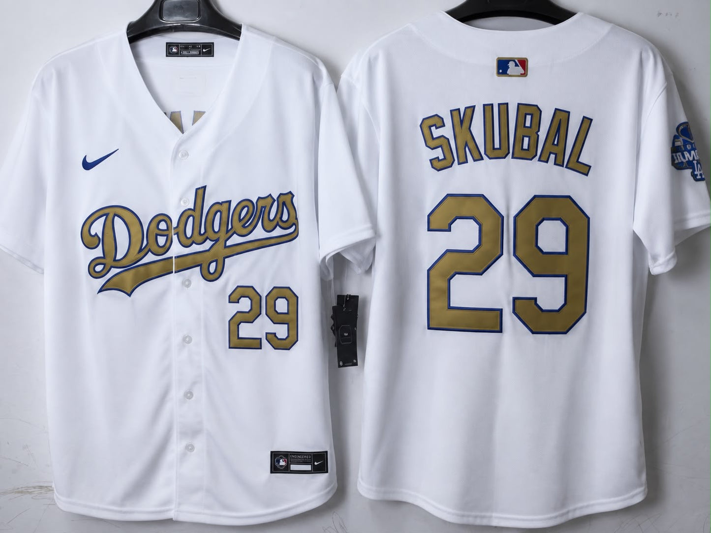 LOS ANGELES DODGERS TARIK SKUBAL WHITE JERSEY