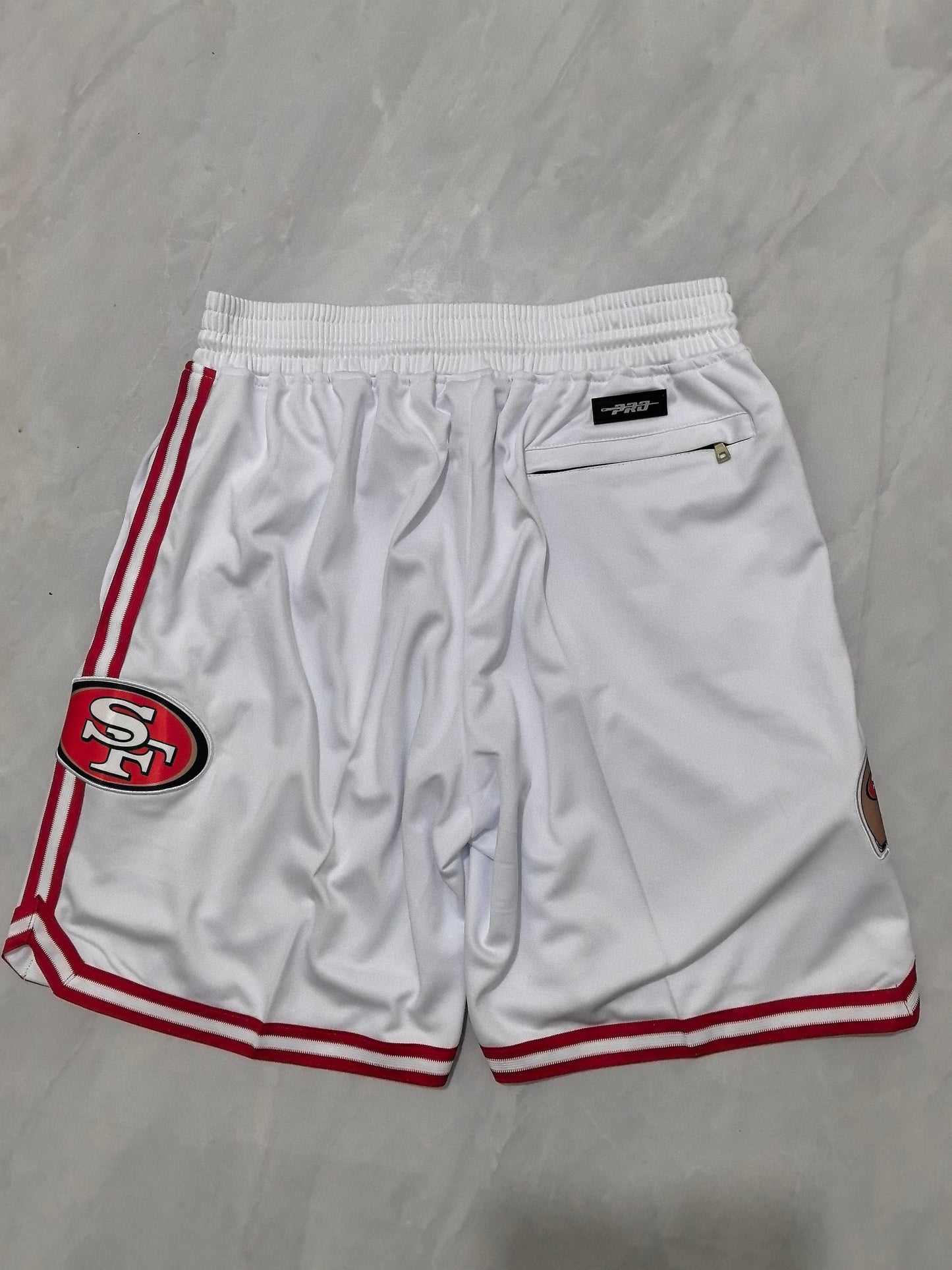 SAN FRANCISCO 49ERS WHITE SHORTS