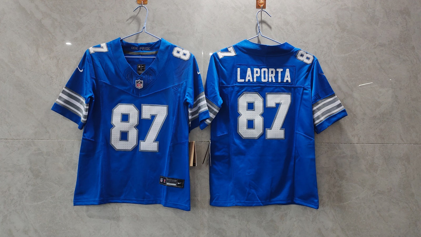 DETROIT LIONS SAM LAPORTA BLUE JERSEY