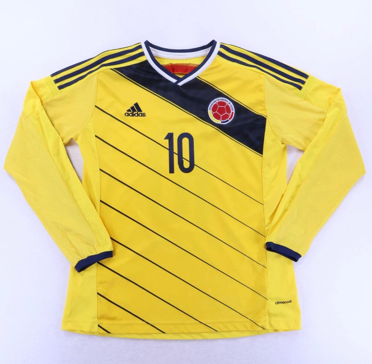 2014-2015 WORLD CUP JAMES RODRIGUEZ YELLOW LONGSLEEVE JERSEY