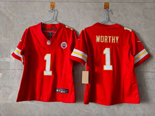 KANSAS CITY CHIEFS XAVIER WORTHY RED JERSEY