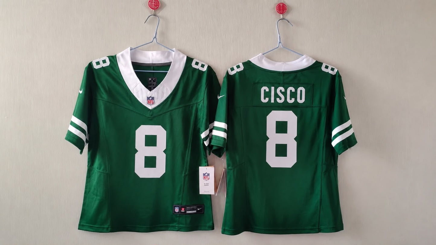 NEW YORK JETS ANDRE CISCO GREEN JERSEY