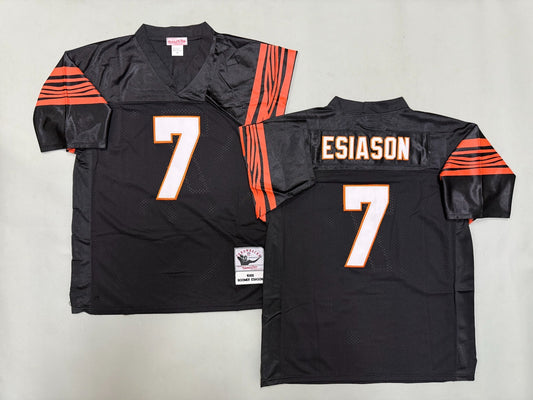 CINCINNATI BENGALS BOOMER ESIASON BLACK VINTAGE JERSEY