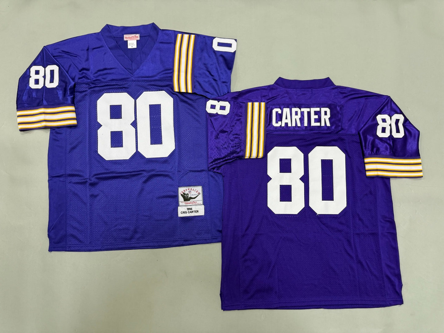 MINNESOTA VIKINGS CRIS CARTER PURPLE VINTAGE JERSEY