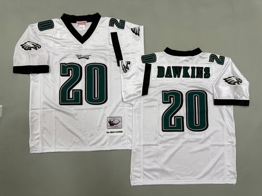 PHILIDELPHIA EAGLES BRIAN DAWKINS WHITE VINTAGE JERSEY