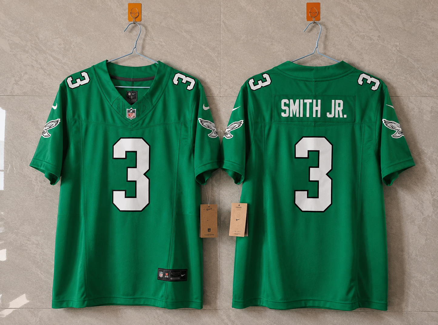 PHILADELPHIA EAGLES NOLAN SMITH JR. KELLY GREEN JERSEY