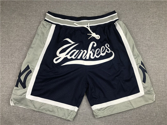 NEW YORK YANKEES BLUE AND GREY SHORTS