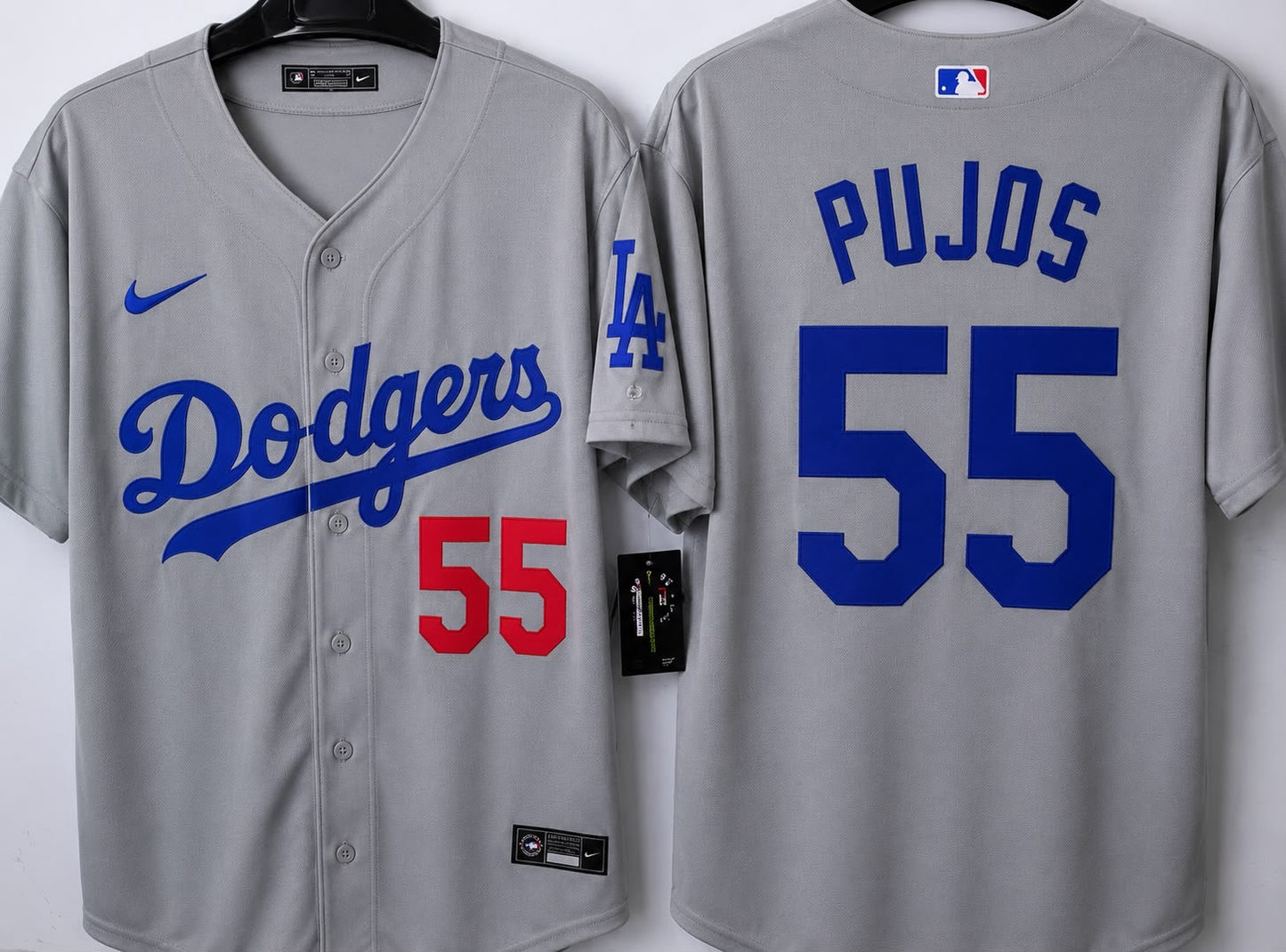 LOS ANGELES DODGERS ALBERT PUJOS GREY JERSEY