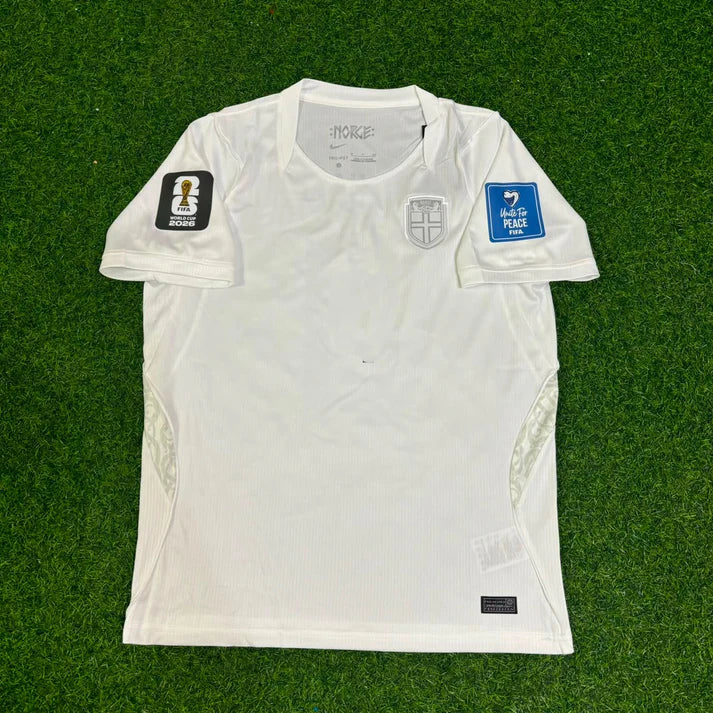 2026 WORLD CUP ANDREAS SCHJELDERUP TEAM NORWAY WHITE JERSEY