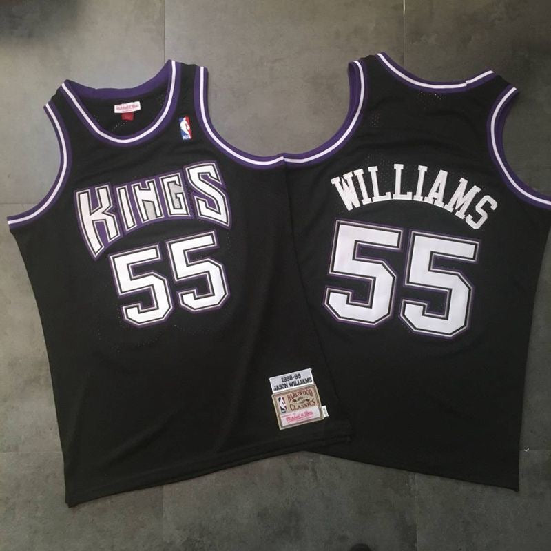 SACRAMENTO KINGS JASON WILLIAMS BLACK VINTAGE JERSEY