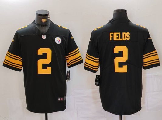 Justin Fields Pittsburgh Steelers Nike Alternate Custom Game Jersey - Black