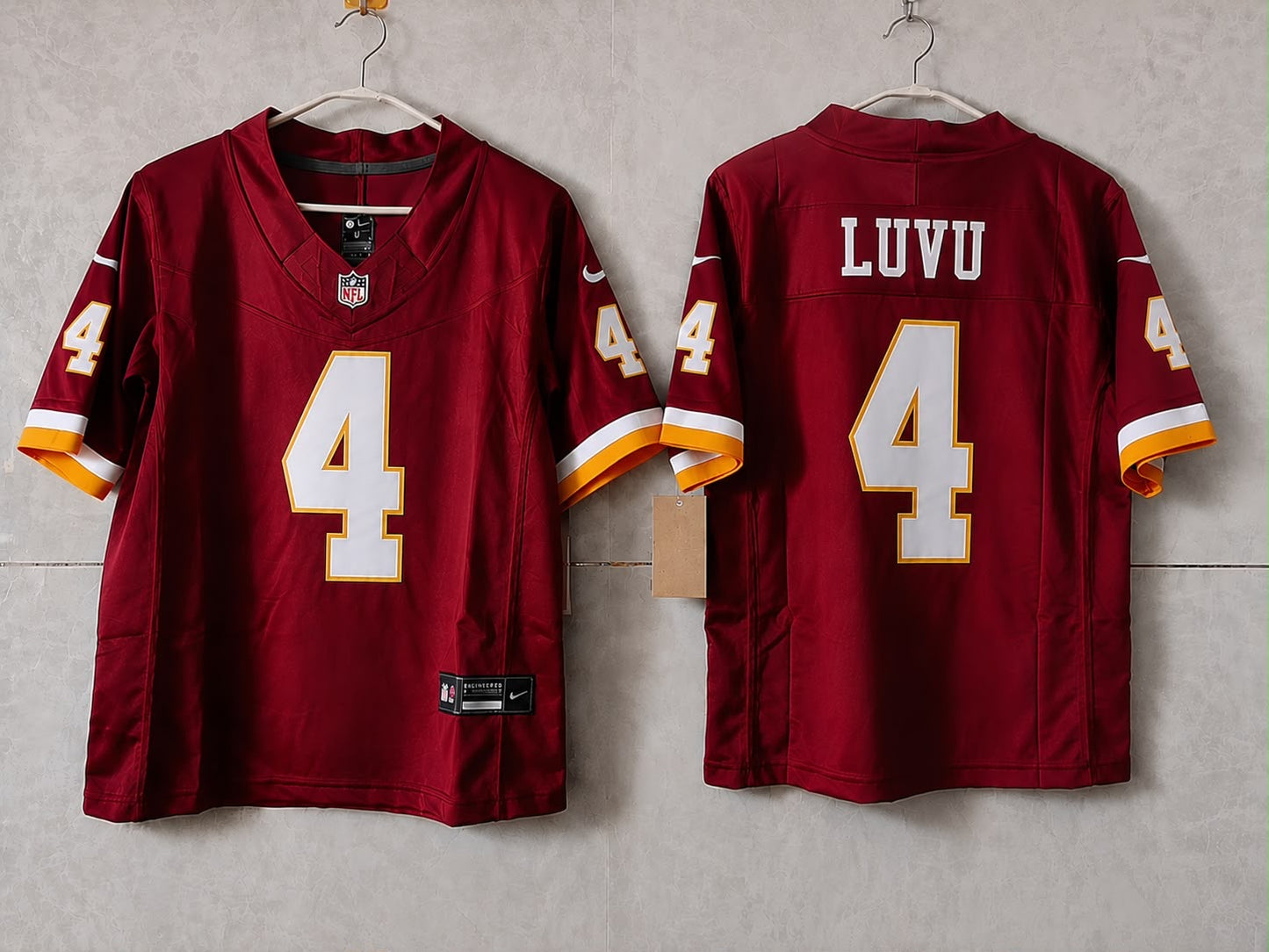 WASHINGTON COMMANDERS FRANKIE LUVU BURGANDY JERSEY
