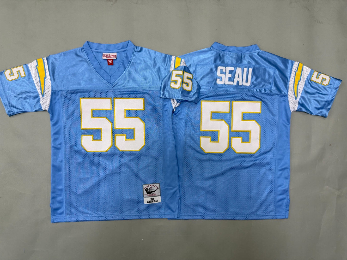 SAN DIEGO CHARGERS JUNIOR SEAU BABY BLUE JERSEY