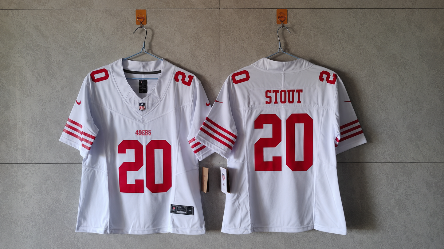 SAN FRANCISCO 49ERS UPTON STOUT WHITE JERSEY