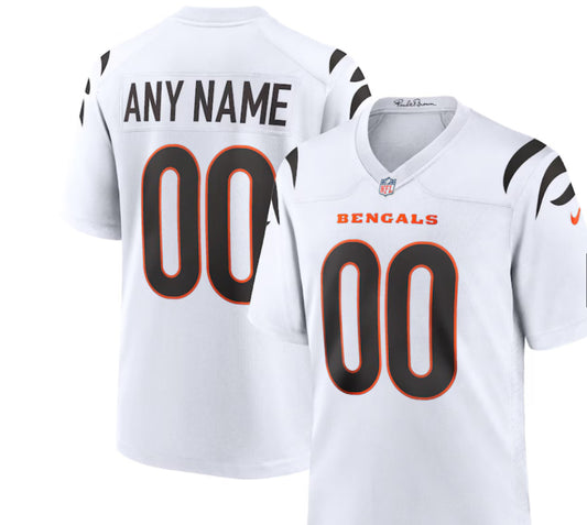 Cincinnati Bengals Nike Alternate Game Custom Jersey - White