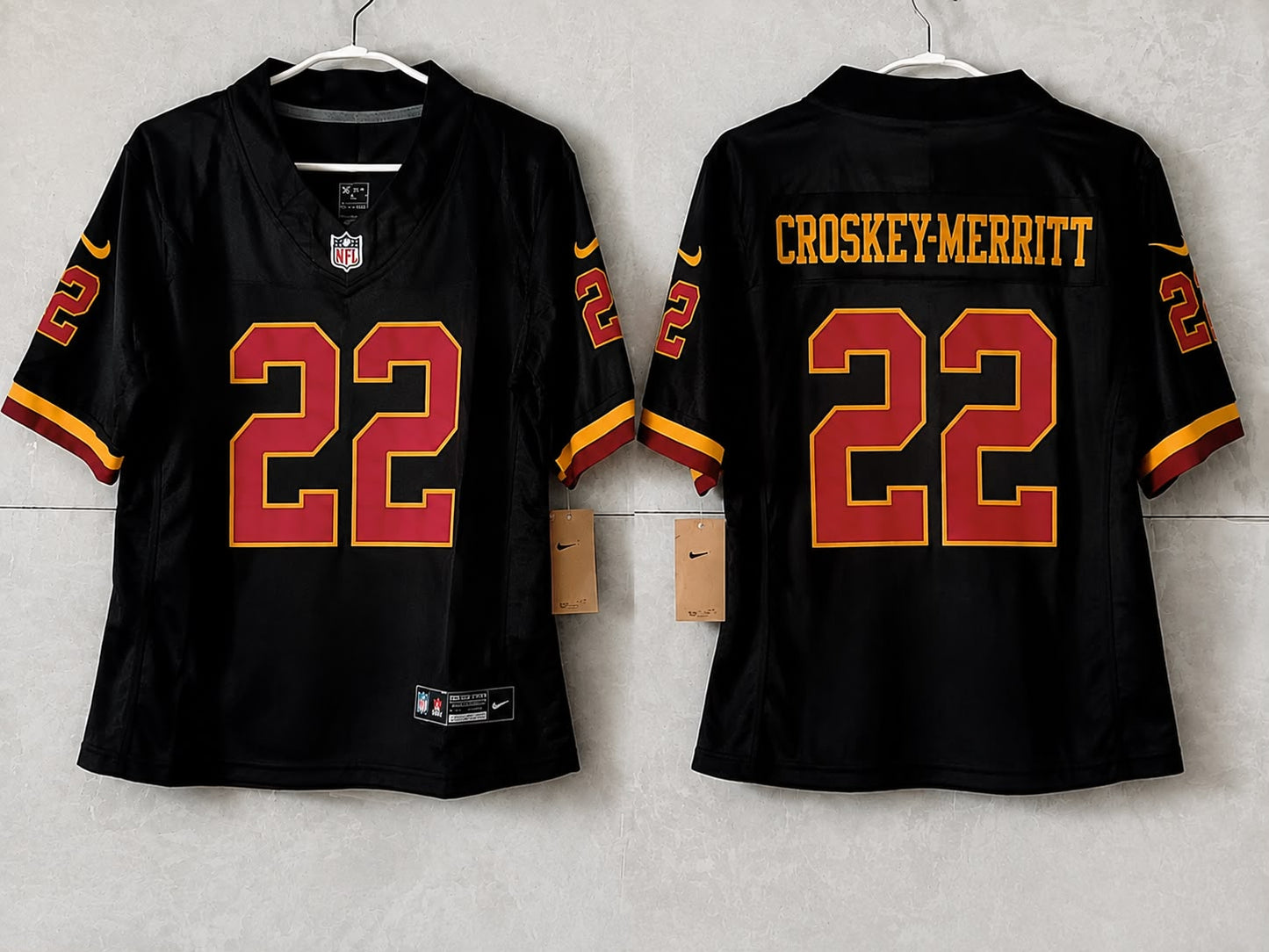 WASHINGTON COMMANDERS JACORY CROSKY-MERRITT BLACK JERSEY