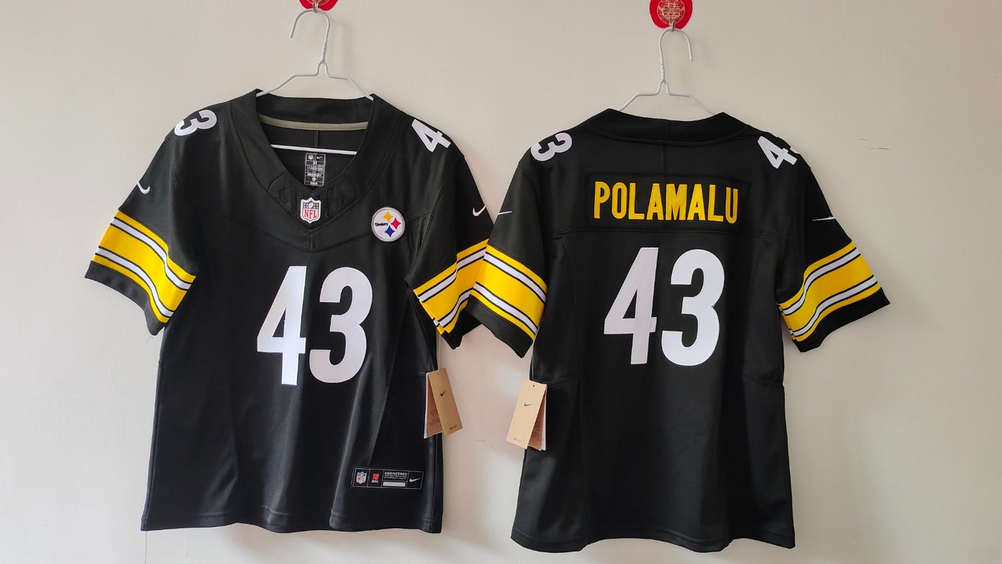 PITTSBURGH STEELERS TROY POLAMALU BLACK JERSEY