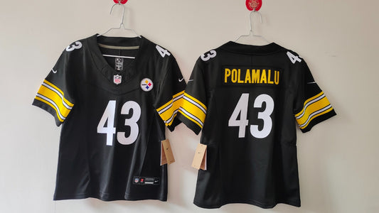 PITTSBURGH STEELERS TROY POLAMALU BLACK JERSEY
