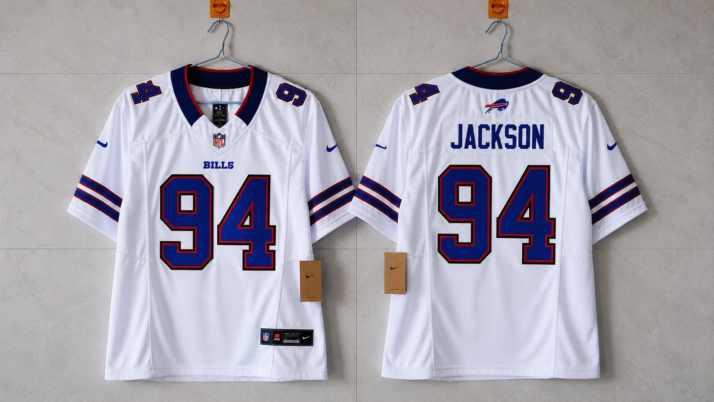 BUFFALO BILLS LANDON JACKSON WHITE JERSEY