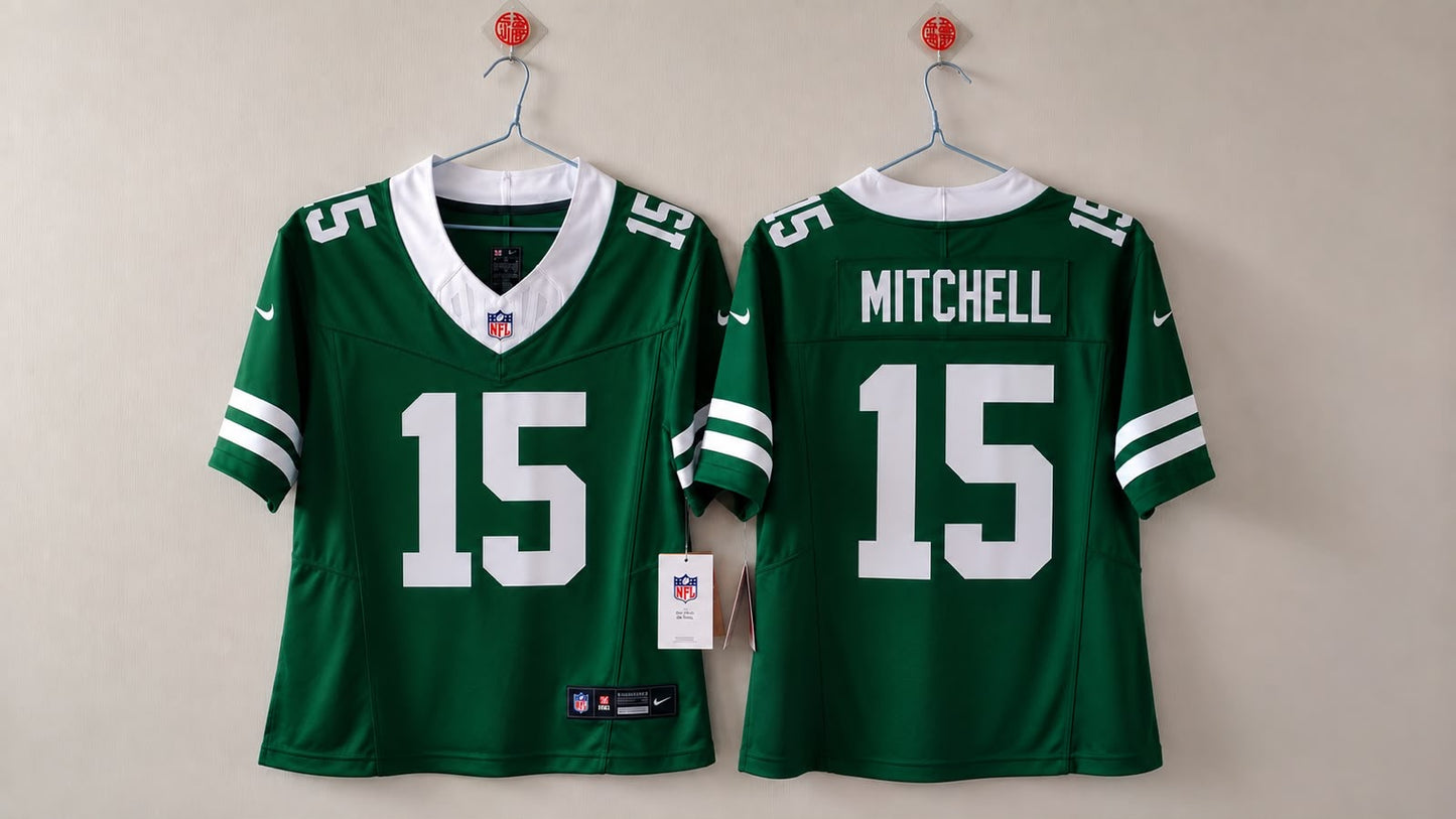 NEW YORK JETS ADONAI MITCHELL GREEN JERSEY