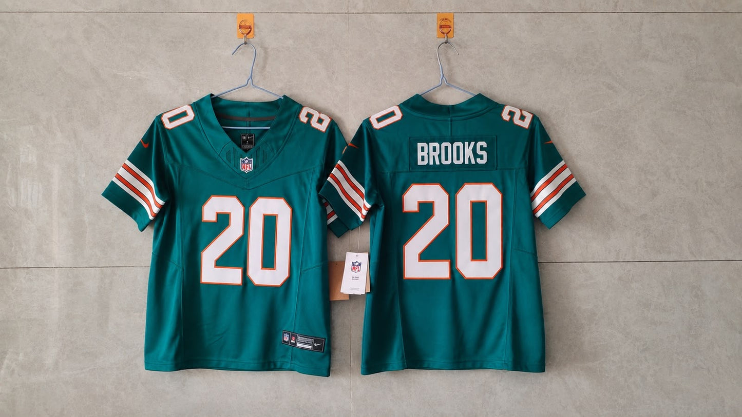 MIAMI DOLPHINS JORDYN BROOKS BLUE JERSEY
