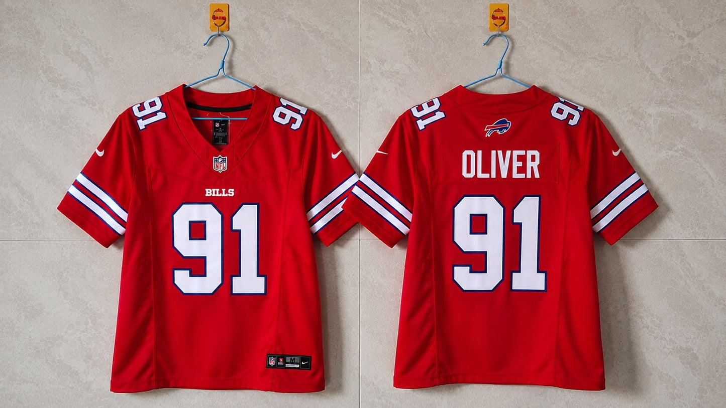 BUFFALO BILLS ED OLIVER RED JERSEY