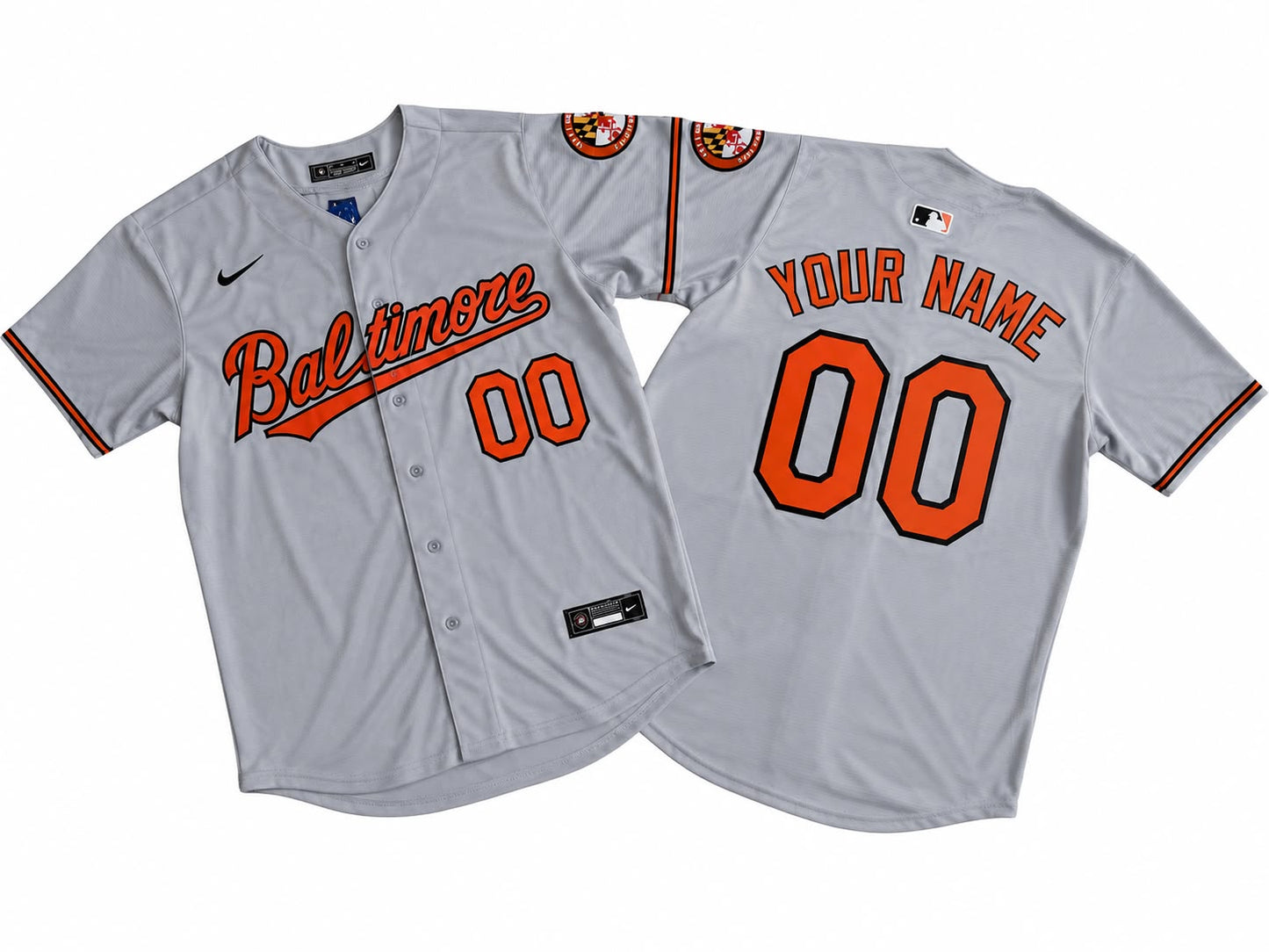 BALTIMORE ORIOLES CUSTOM GREY JERSEY