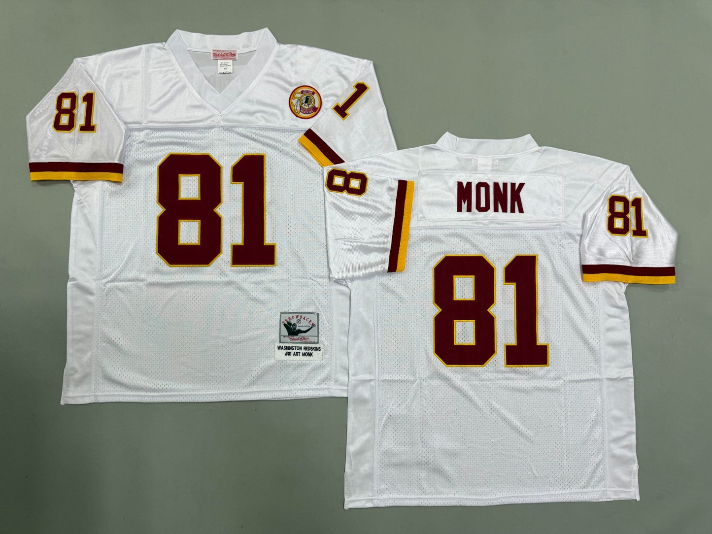 WASHINGTON REDSKINS ART MONK WHITE JERSEY