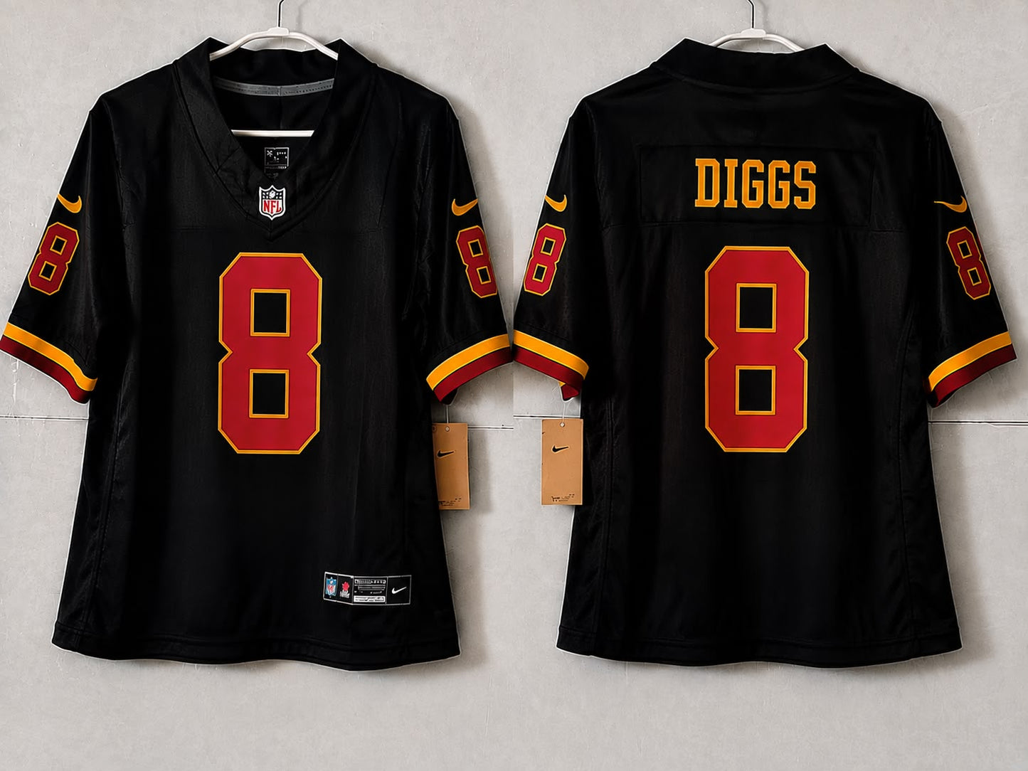 WASHINGTON COMMANDERS STEFON DIGGS BLACK JERSEY