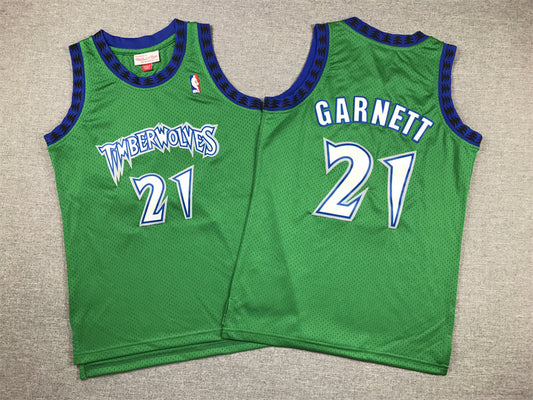 MINNESOTA TIMBERWOLVES KEVIN GARNETT GREEN VINTAGE JERSEY