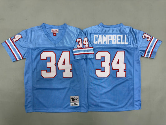 HOUSTON OILERS EARL CAMPBELL BLUE JERSEY