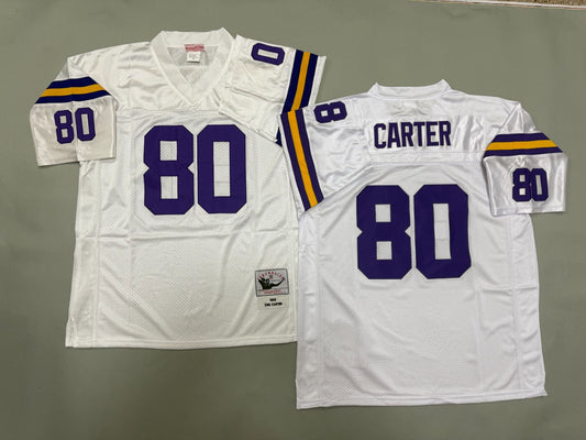 MINNESOTA VIKINGS CRIS CARTER WHITE VINTAGE JERSEY