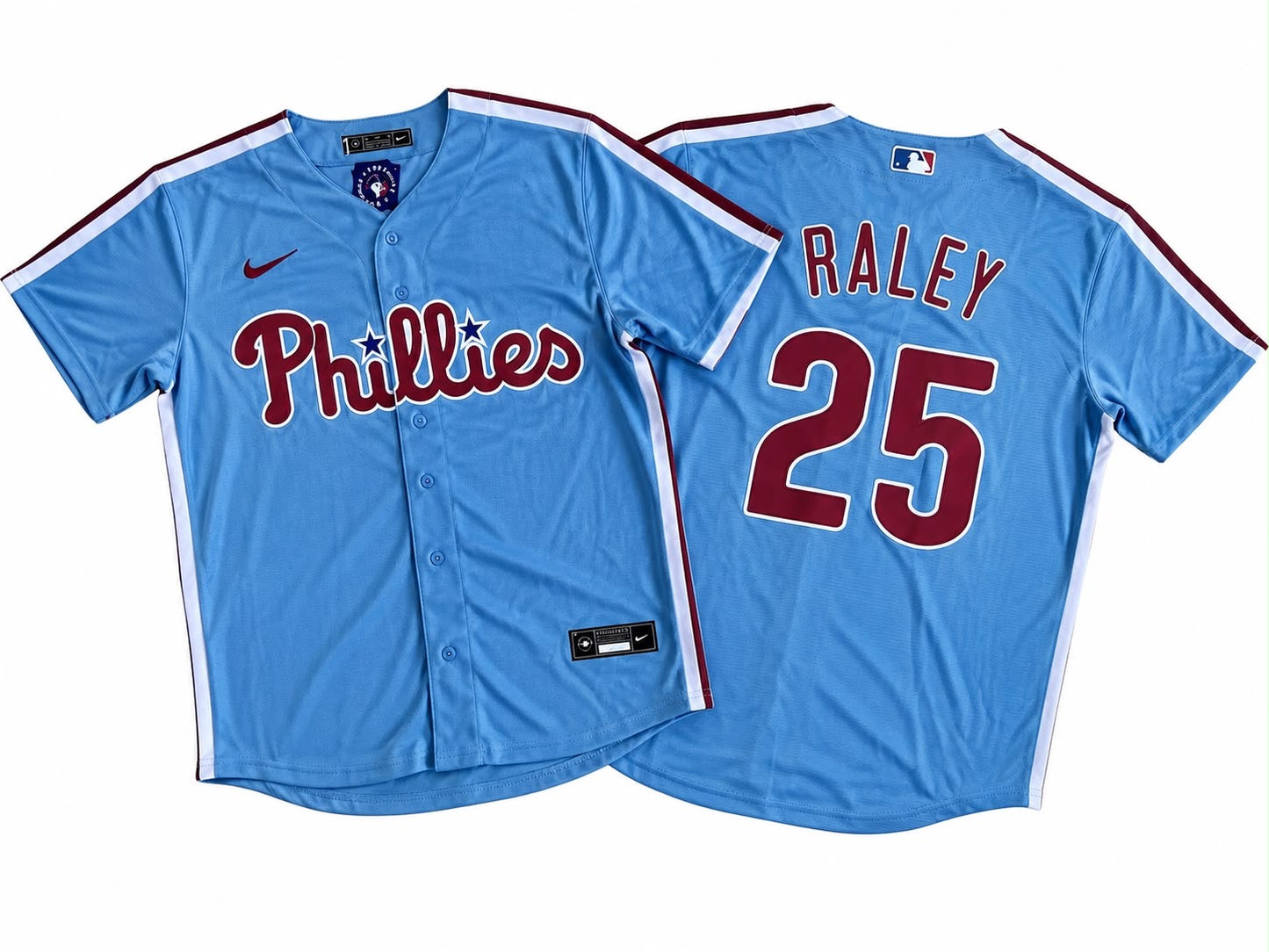 PHILADELPHIA PHILLIES BROOKS RALEY BLUE JERSEY