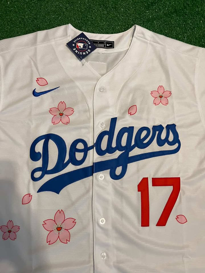 Shohei Ohtani White Floral Los Angeles Baseball Jersey