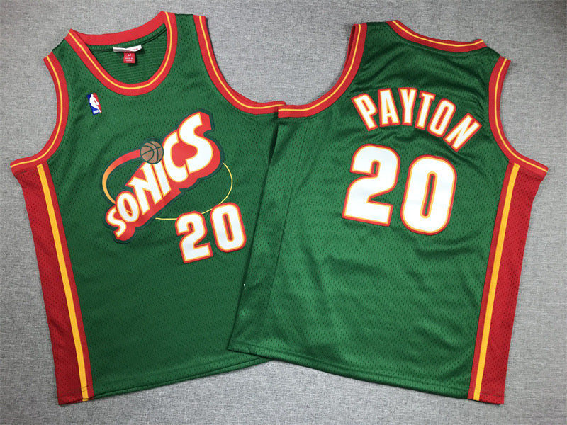 SEATTLE SUPERSONICS GARY PAYTON GREEN JERSEY