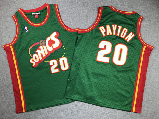 SEATTLE SUPERSONICS GARY PAYTON GREEN JERSEY