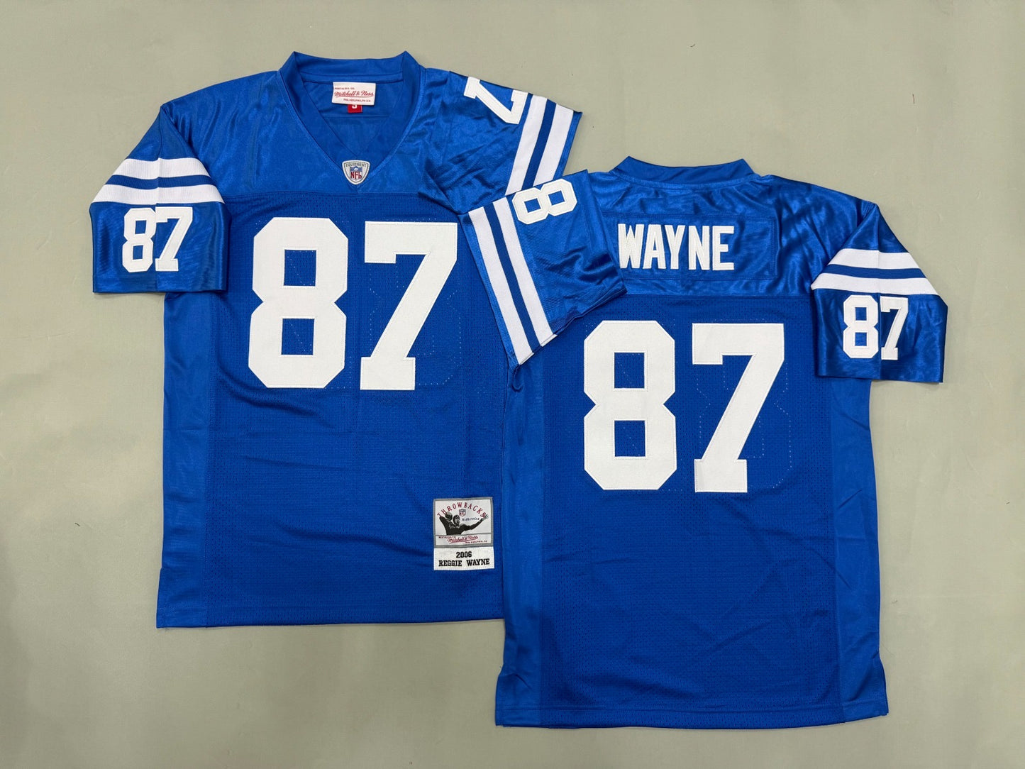 INDIANAPOLIS COLTS REGGIE WAYNE BLUE VINTAGE JERSEY