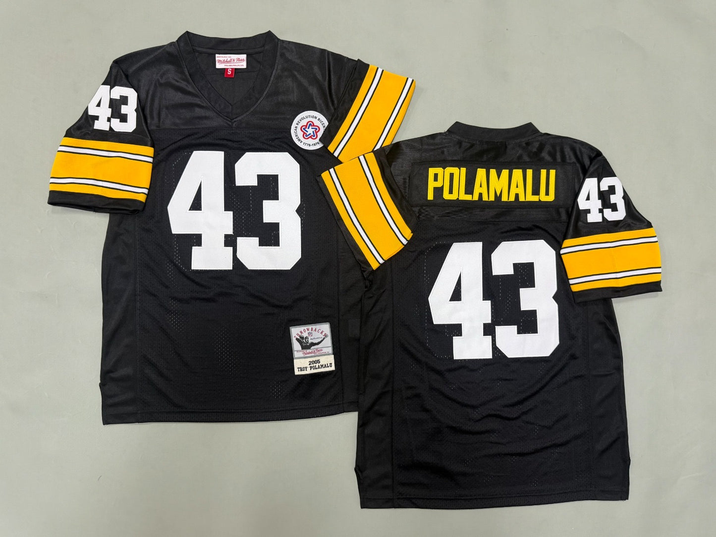 PITTSBURGH STEELERS TROY POLAMALU BLACK VINTAGE JERSEY