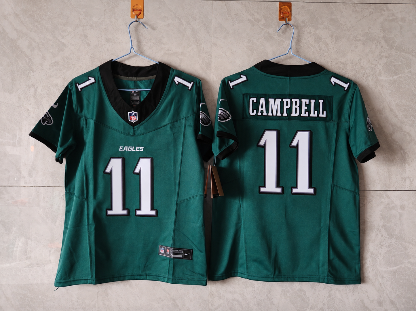 PHILADELPHIA EAGLES JIHAAD CAMPBELL GREEN JERSEY