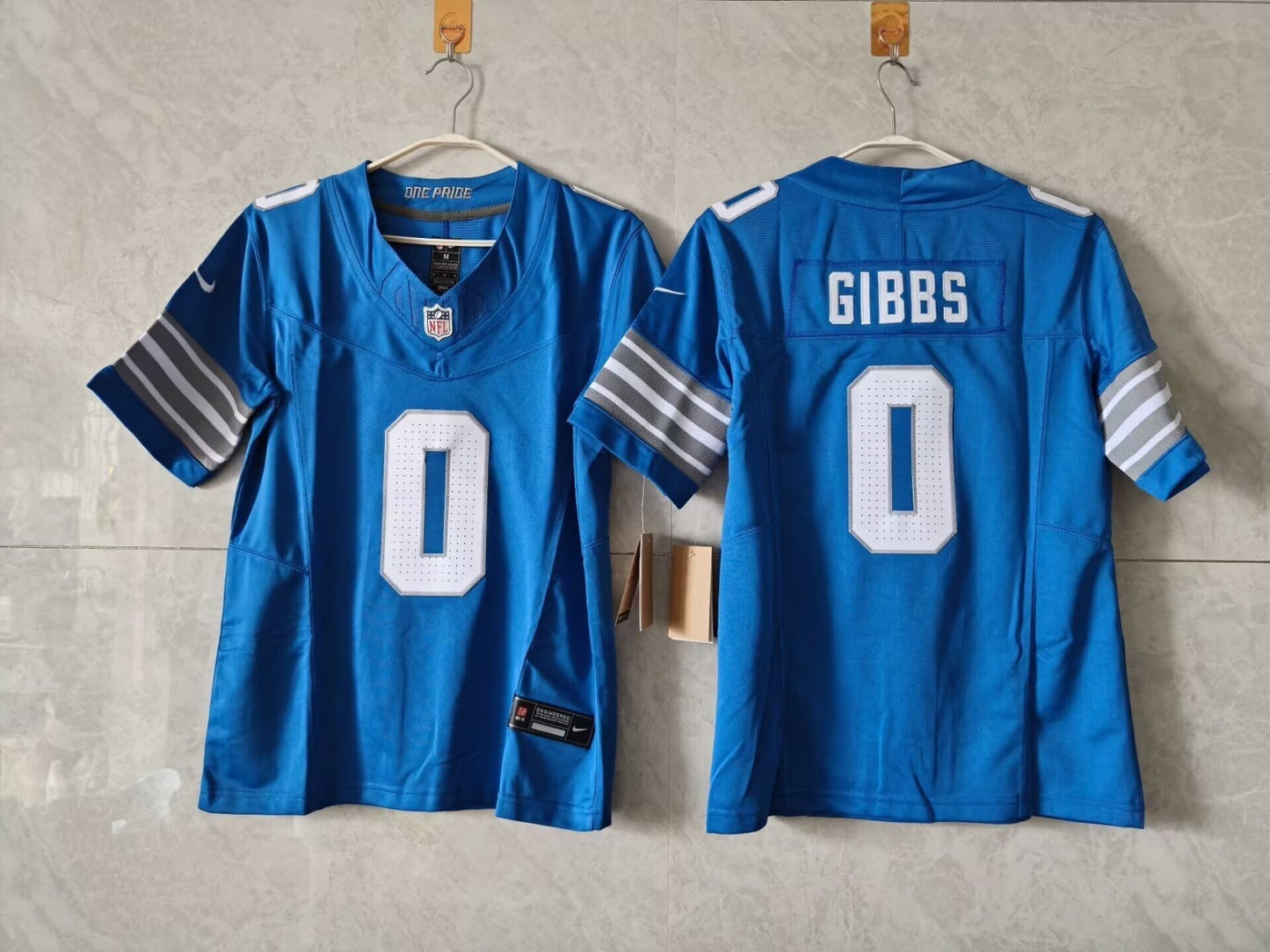 DETROIT LIONS JAHMYR GIBBS BLUE JERSEY