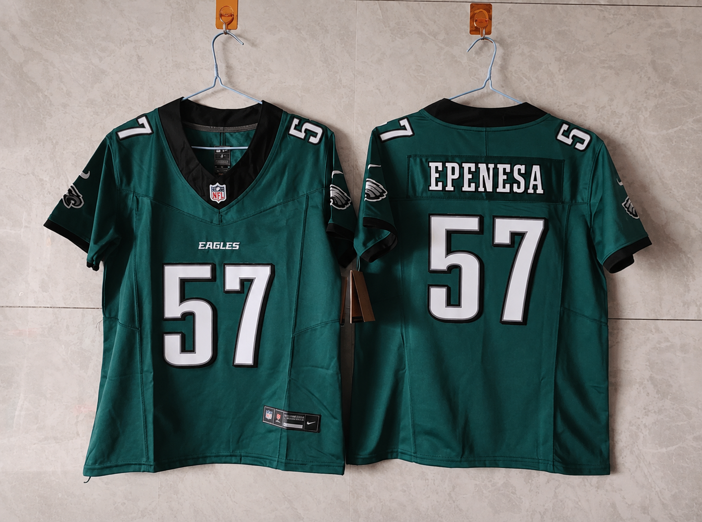 PHILADELPHIA EAGLES AJ EPENESA GREEN JERSEY