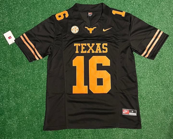 Texas Longhorns arch Manning black jersey￼