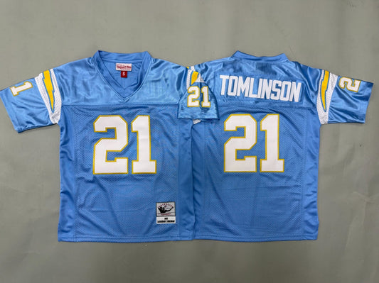 SAN DIEGO CHARGERS LADAINIAN TOMLINSON BABY BLUE JERSEY