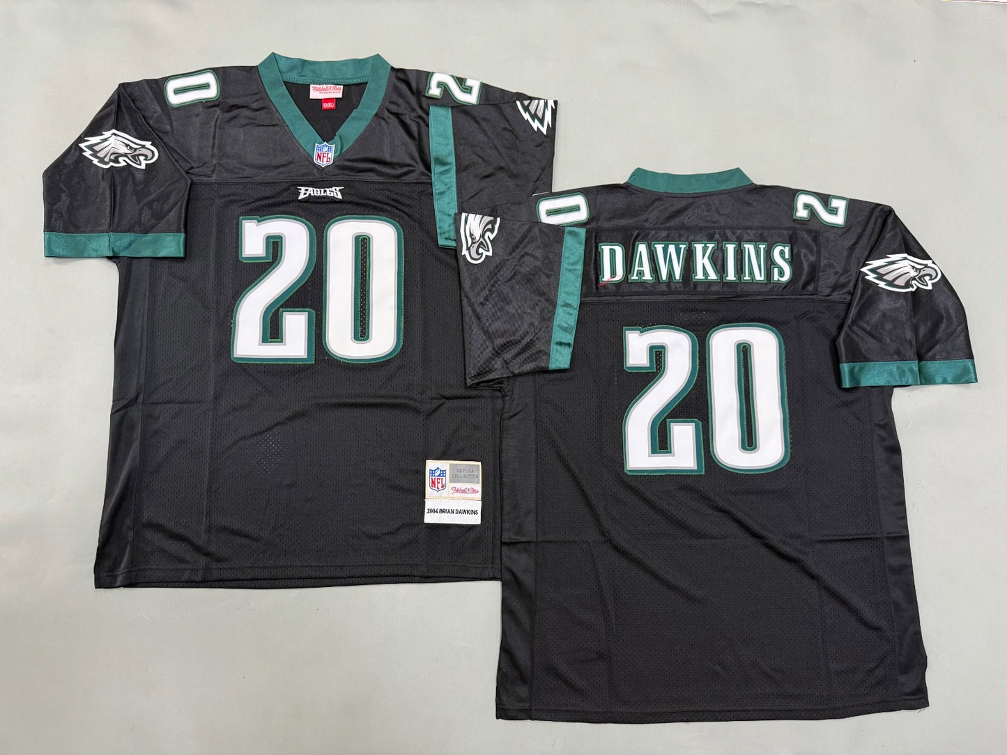 PHILIDELPHIA EAGLES BRIAN DAWKINS BLACK VINTAGE JERSEY