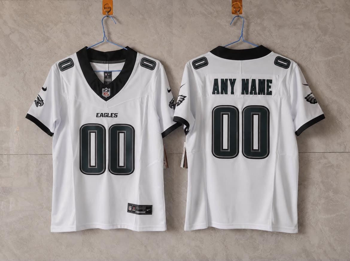 PHILADELPHIA EAGLES CUSTOM WHITE JERSEY