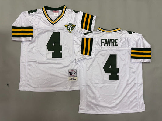GREEN BAY PACKERS BRETT FAVRE WHITE VINTAGE JERSEY